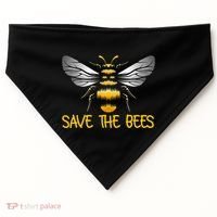 Plant These Save the Bees Bumblebee Climate Change Earth Day USA-Made Doggie Bandana thumb 0