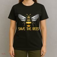 Plant These Save the Bees Bumblebee Climate Change Earth Day T-Shirt thumb 4