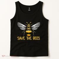 Plant These Save the Bees Bumblebee Climate Change Earth Day Tank Top thumb 2