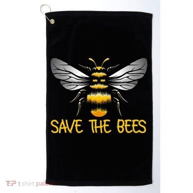 Plant These Save the Bees Bumblebee Climate Change Earth Day Golf Towel