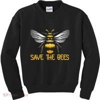 Plant These Save the Bees Bumblebee Climate Change Earth Day Kids Sweatshirt thumb 0