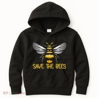 Plant These Save the Bees Bumblebee Climate Change Earth Day Kids Hoodie thumb 0