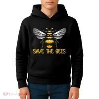 Plant These Save the Bees Bumblebee Climate Change Earth Day Kids Hoodie thumb 4