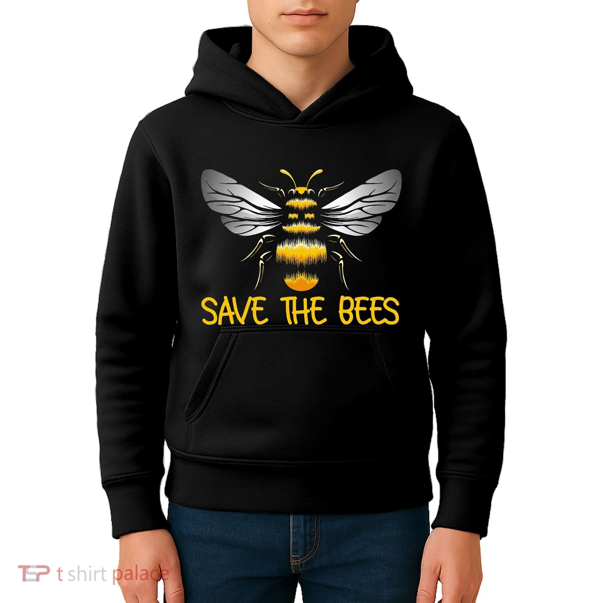Plant These Save the Bees Bumblebee Climate Change Earth Day Kids Hoodie