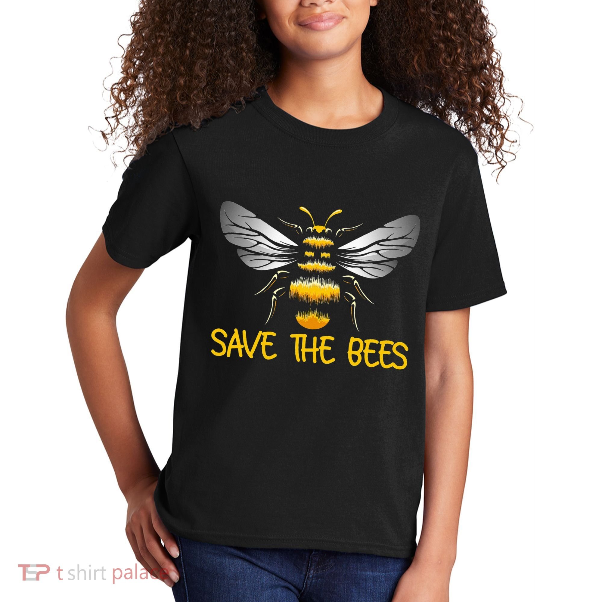 Plant These Save the Bees Bumblebee Climate Change Earth Day Kids T-Shirt