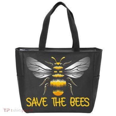 Plant These Save the Bees Bumblebee Climate Change Earth Day Tote Bag