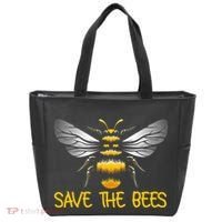 Plant These Save the Bees Bumblebee Climate Change Earth Day Tote Bag thumb 0