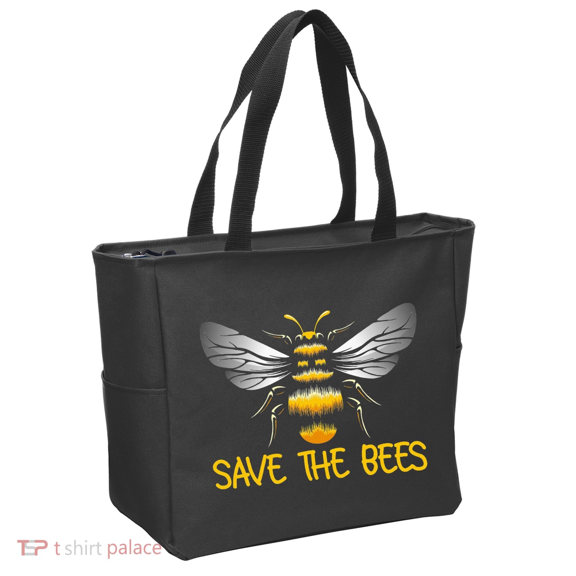 Plant These Save the Bees Bumblebee Climate Change Earth Day Tote Bag