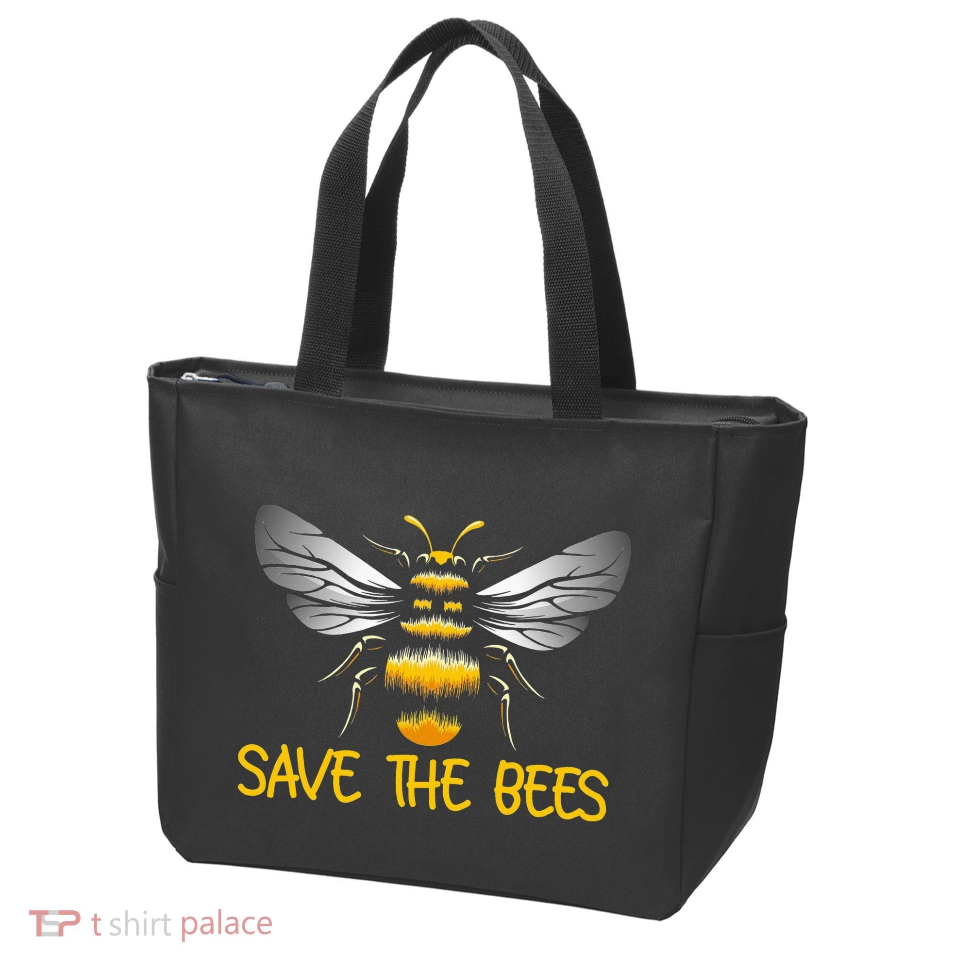Plant These Save the Bees Bumblebee Climate Change Earth Day Tote Bag
