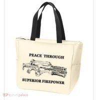 Peace Through Superior Firepower Retro 80S Sci Fi Tote Bag thumb 3