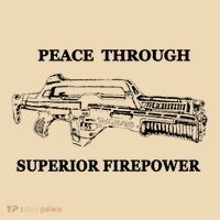Peace Through Superior Firepower Retro 80S Sci Fi Tote Bag thumb 4