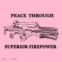 Peace Through Superior Firepower Retro 80S Sci Fi Coaster thumb 2