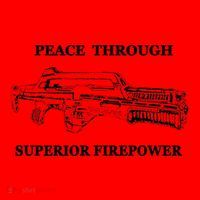Peace Through Superior Firepower Retro 80S Sci Fi Santa Hat thumb 1
