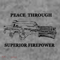 Peace Through Superior Firepower Retro 80S Sci Fi Toddler Hoodie thumb 2