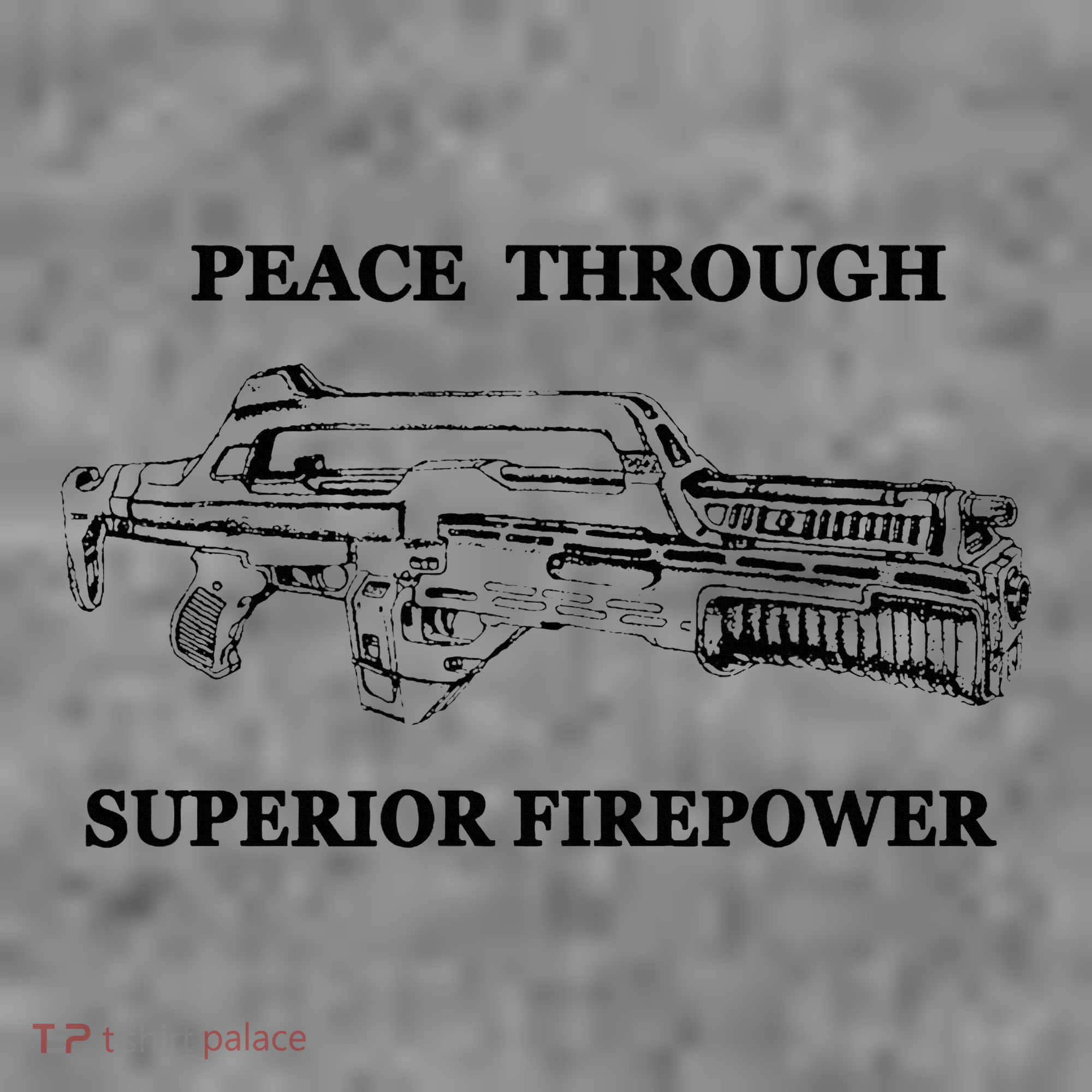 Peace Through Superior Firepower Retro 80S Sci Fi Toddler Hoodie
