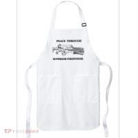 Peace Through Superior Firepower Retro 80S Sci Fi Apron thumb 0