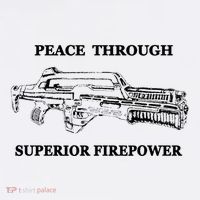 Peace Through Superior Firepower Retro 80S Sci Fi Women's Hoodie thumb 2