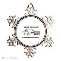 Peace Through Superior Firepower Retro 80S Sci Fi Ornament thumb 0