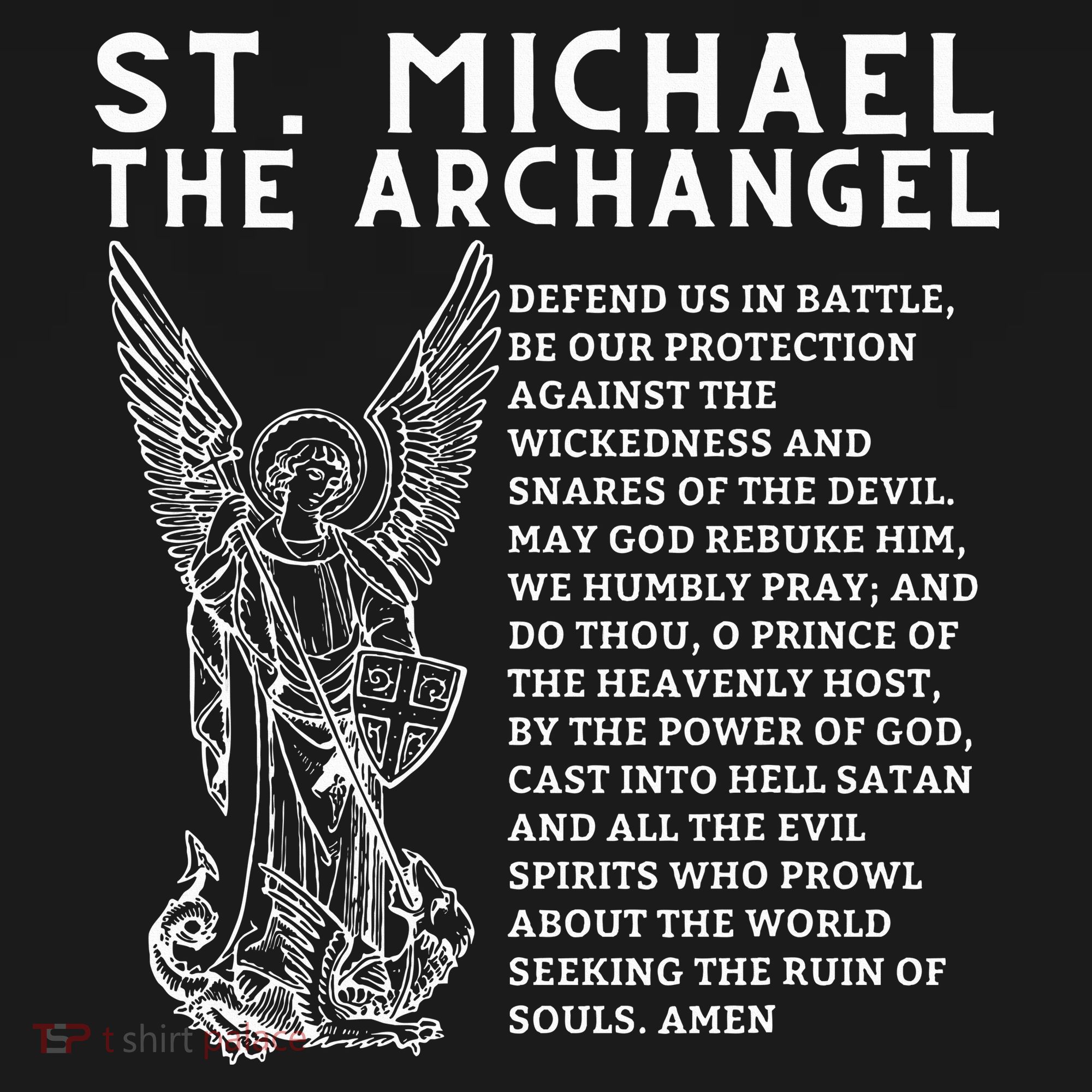 Prayer To St. Michael The Archangel Print Christian Women's Hoodie