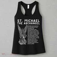 Prayer To St. Michael The Archangel Print Christian Women's Tank Top thumb 3