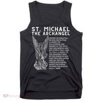 Prayer To St. Michael The Archangel Print Christian Tank Top thumb 0