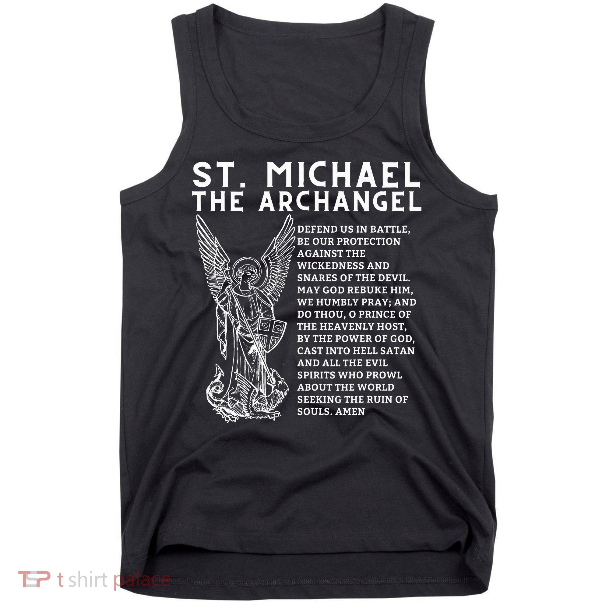 Prayer To St. Michael The Archangel Print Christian Tank Top