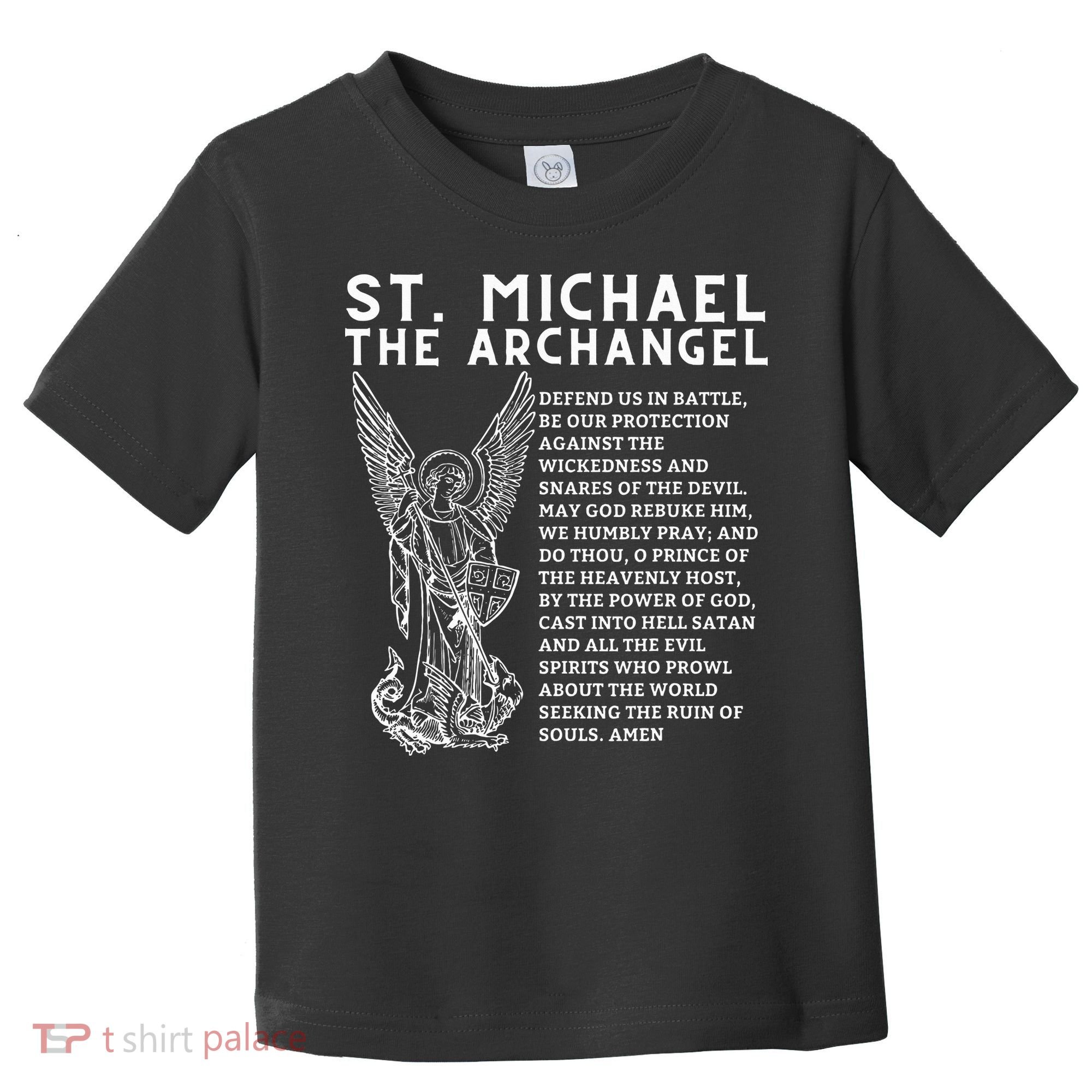 Prayer To St. Michael The Archangel Print Christian Toddler T-Shirt