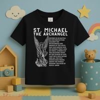 Prayer To St. Michael The Archangel Print Christian Toddler T-Shirt thumb 3