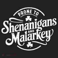 Prone To Shenanigans Malarkey Funny Clovers St Patricks Day Beanie thumb 2