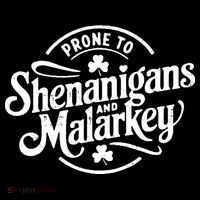 Prone To Shenanigans Malarkey Funny Clovers St Patricks Day Women's Hoodie thumb 2