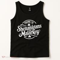 Prone To Shenanigans Malarkey Funny Clovers St Patricks Day Tank Top thumb 2