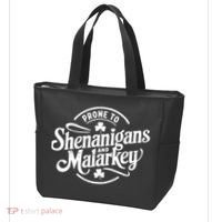Prone To Shenanigans Malarkey Funny Clovers St Patricks Day Tote Bag thumb 3