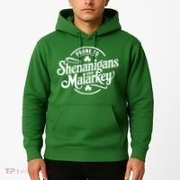 Prone To Shenanigans Malarkey Funny Clovers St Patricks Day Hoodie thumb 2