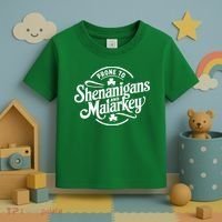 Prone To Shenanigans Malarkey Funny Clovers St Patricks Day Toddler T-Shirt thumb 3