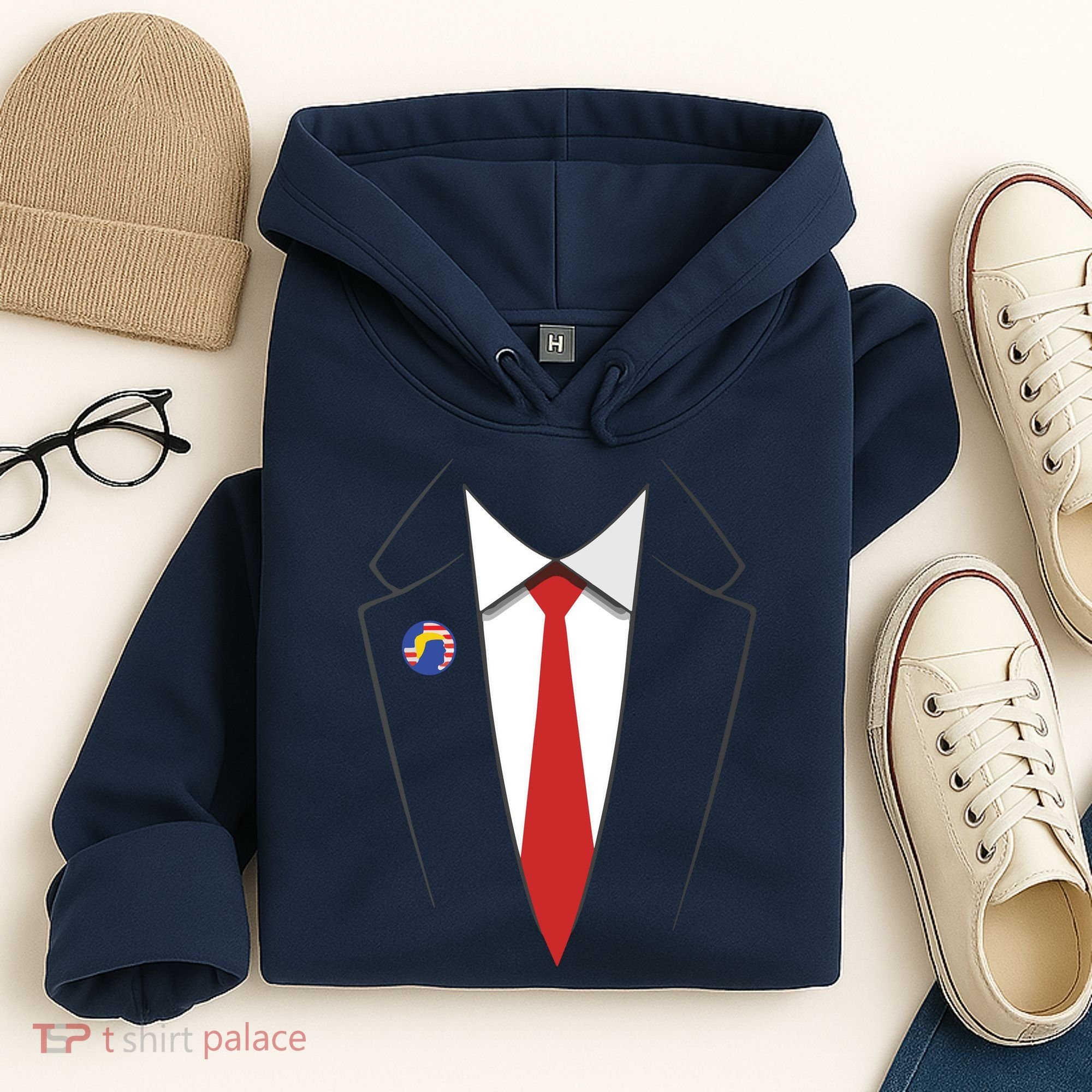 President Trump Suit US President Easy Costume Hoodie