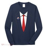President Trump Suit US President Easy Costume Long Sleeve Shirt thumb 0