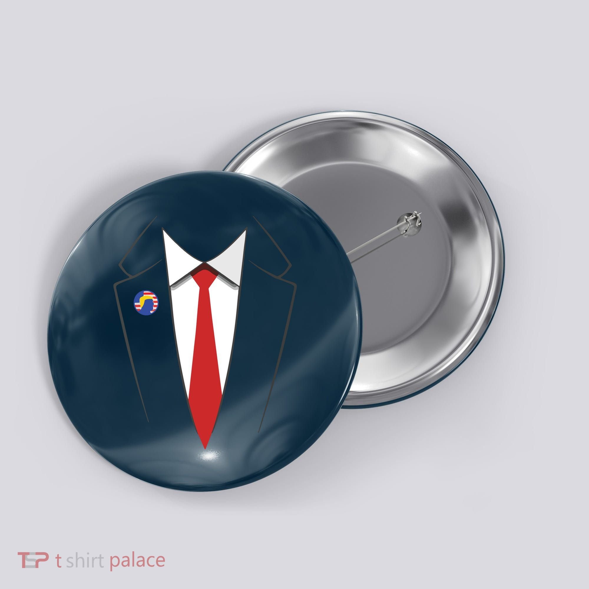 President Trump Suit US President Easy Costume Button