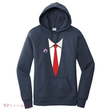 President Trump Suit US President Easy Costume Women's Hoodie