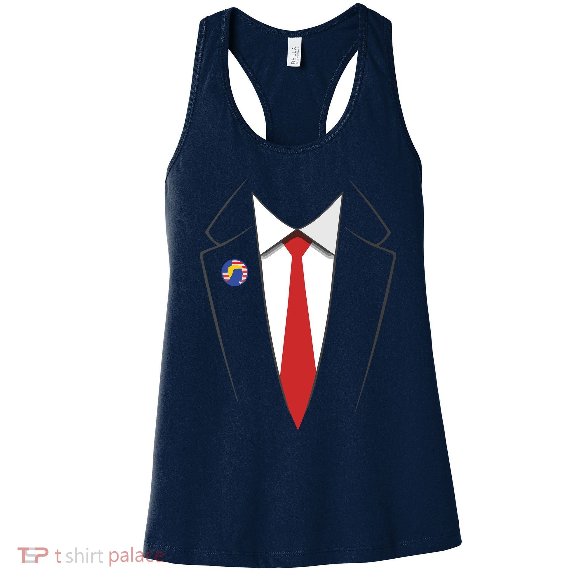 President Trump Suit US President Easy Costume Women's Tank Top