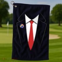 President Trump Suit US President Easy Costume Golf Towel thumb 1