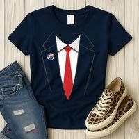President Trump Suit US President Easy Costume Women's T-Shirt thumb 3