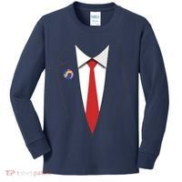 President Trump Suit US President Easy Costume Kids Long Sleeve Shirt thumb 0