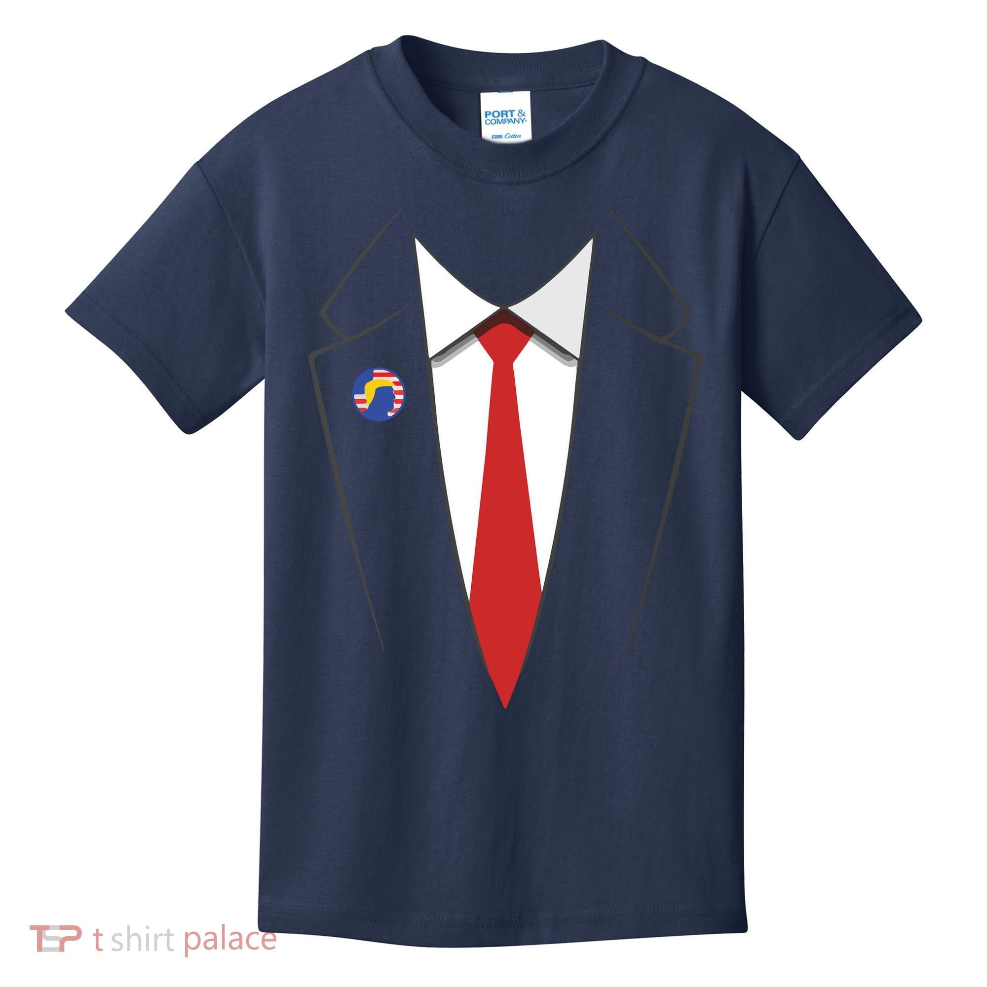President Trump Suit US President Easy Costume Kids T-Shirt