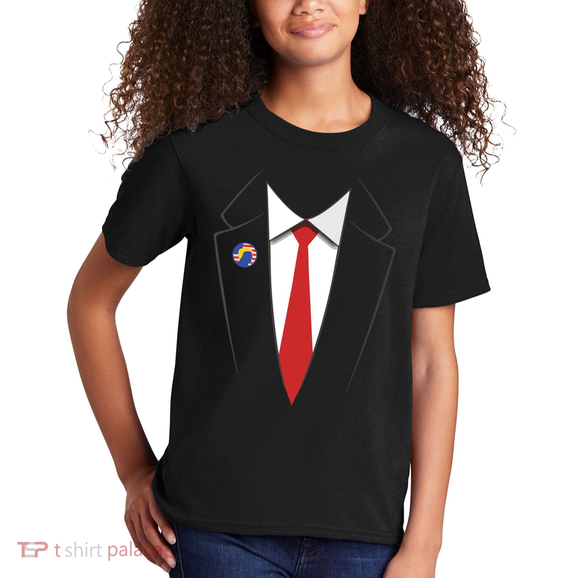President Trump Suit US President Easy Costume Kids T-Shirt