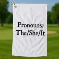 Pronouns The She It Golf Towel thumb 1