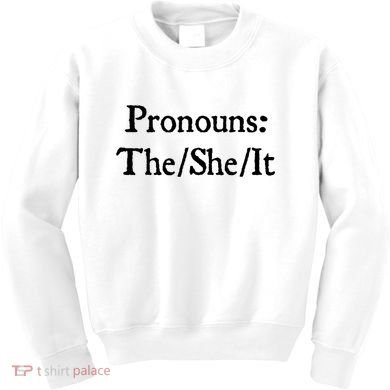 Pronouns The She It Kids Sweatshirt