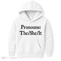 Pronouns The She It Kids Hoodie thumb 0