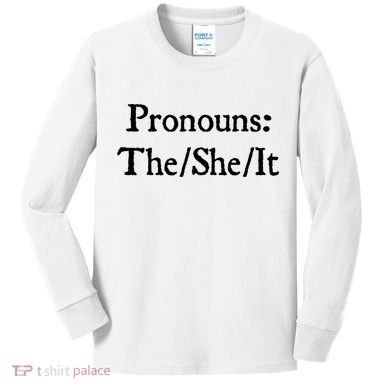 Pronouns The She It Kids Long Sleeve Shirt