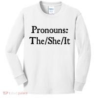 Pronouns The She It Kids Long Sleeve Shirt thumb 0