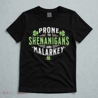 Prone To Shenanigans & Malarkey Fun Clovers St Patrick’S Day T-Shirt thumb 5